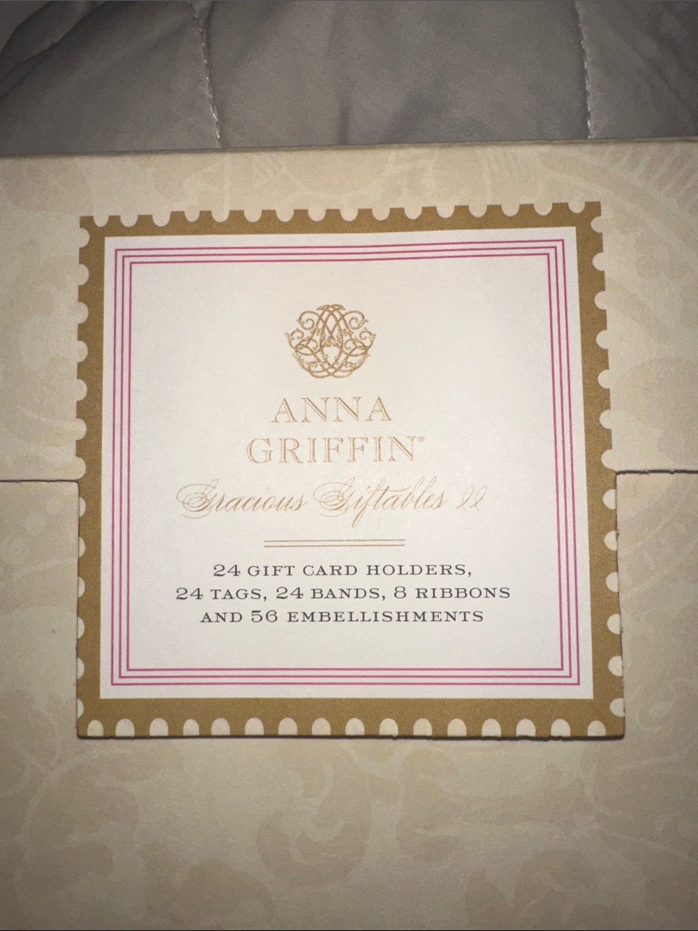 Anna Griffin Gracious Gift Card Holders - Cream and Gold Set